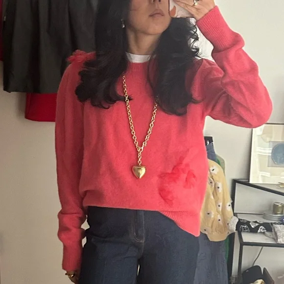 Molly Goddard Luca Floral Applique Lambswool Sweater - Picture 7 of 7